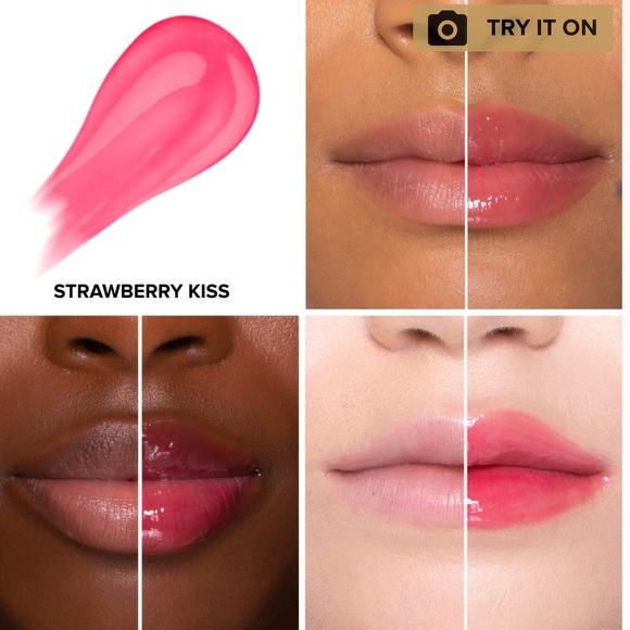 New in Box Too Faced Lip Injection Extreme Lip Plumper Gloss Strawberry Kiss - Picture 11 of 12